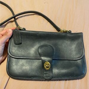 SOLD - Coach 1970s NYC Vintage Twin Clutch Turnlock Bag RARE